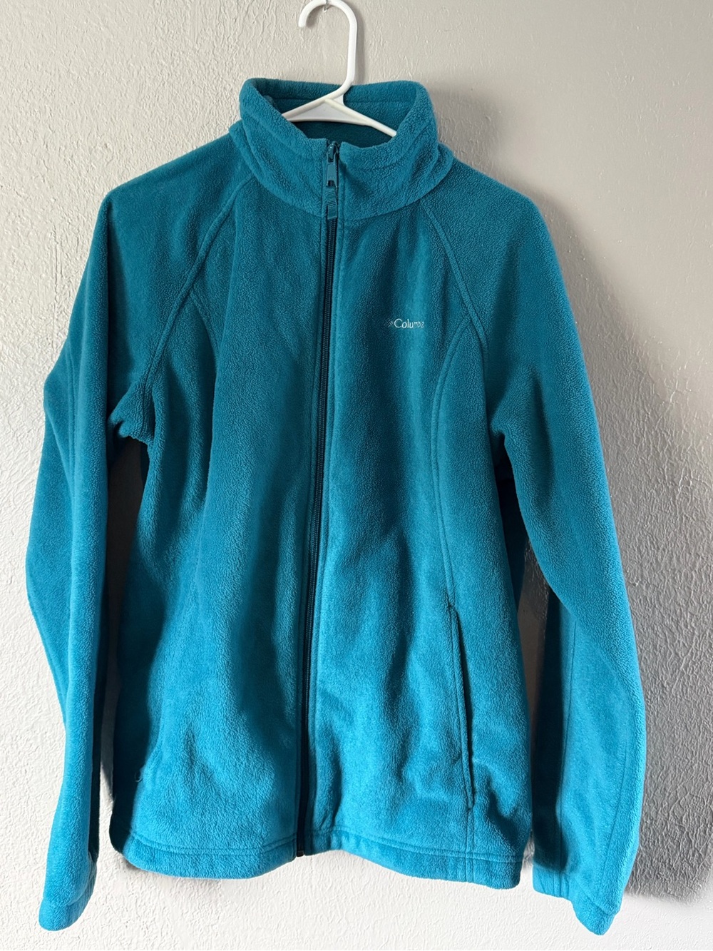 Columbia Women's Benton Springs Fleece Jacket Coat Full Zip Size XL in Teal